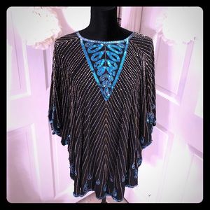 VINTAGE  Sequins Top by  “ARGENTI”